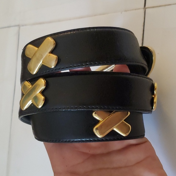 New without tags womens X black leather belt in size S, M & L - Picture 2 of 8